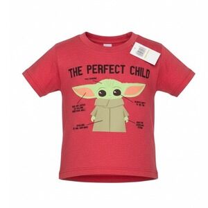 Kids Star Wars The Mandalorian The Perfect Child Baby‎ Yoda T Shirt Red, Size 4